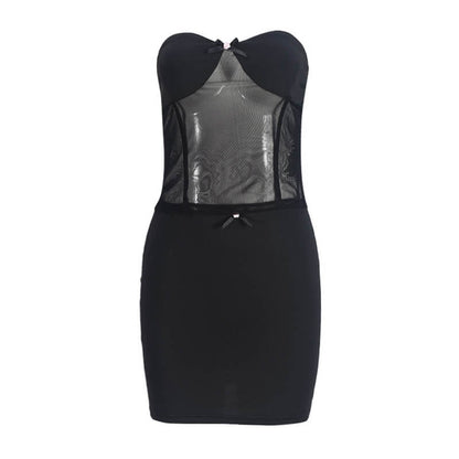 Fashionable and Sexy Short Skirt with A Chest Wrap